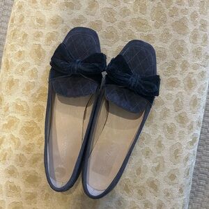 Donald Pliner Navy Suede/Velvet Flats, 9M